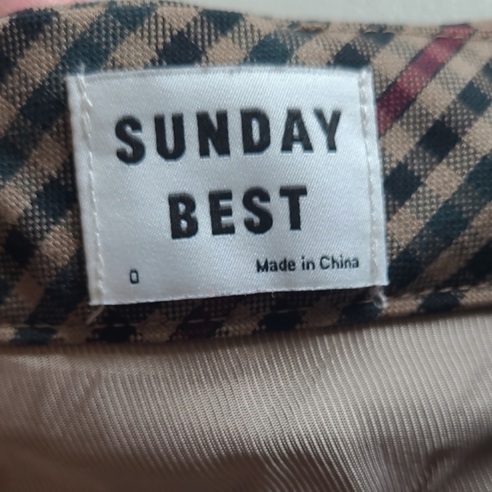 SZ0 Aritzia Sunday Best Plaid Pleated Mini Skirt Preppy Dark Academia Tennis - Picture 3 of 8